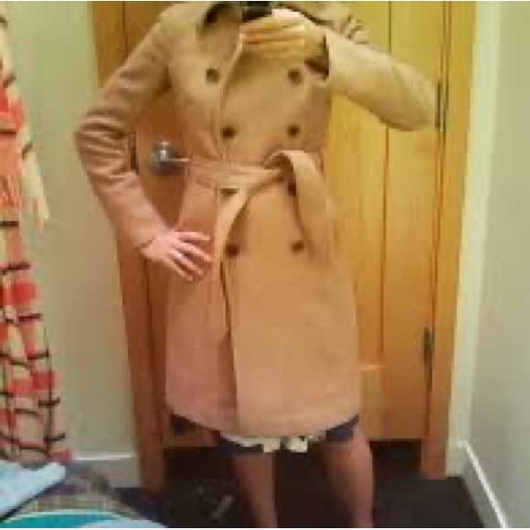 Jcrew NWT icon trench wool boulevard coat in Navy sz 0 - Picture 11 of 16